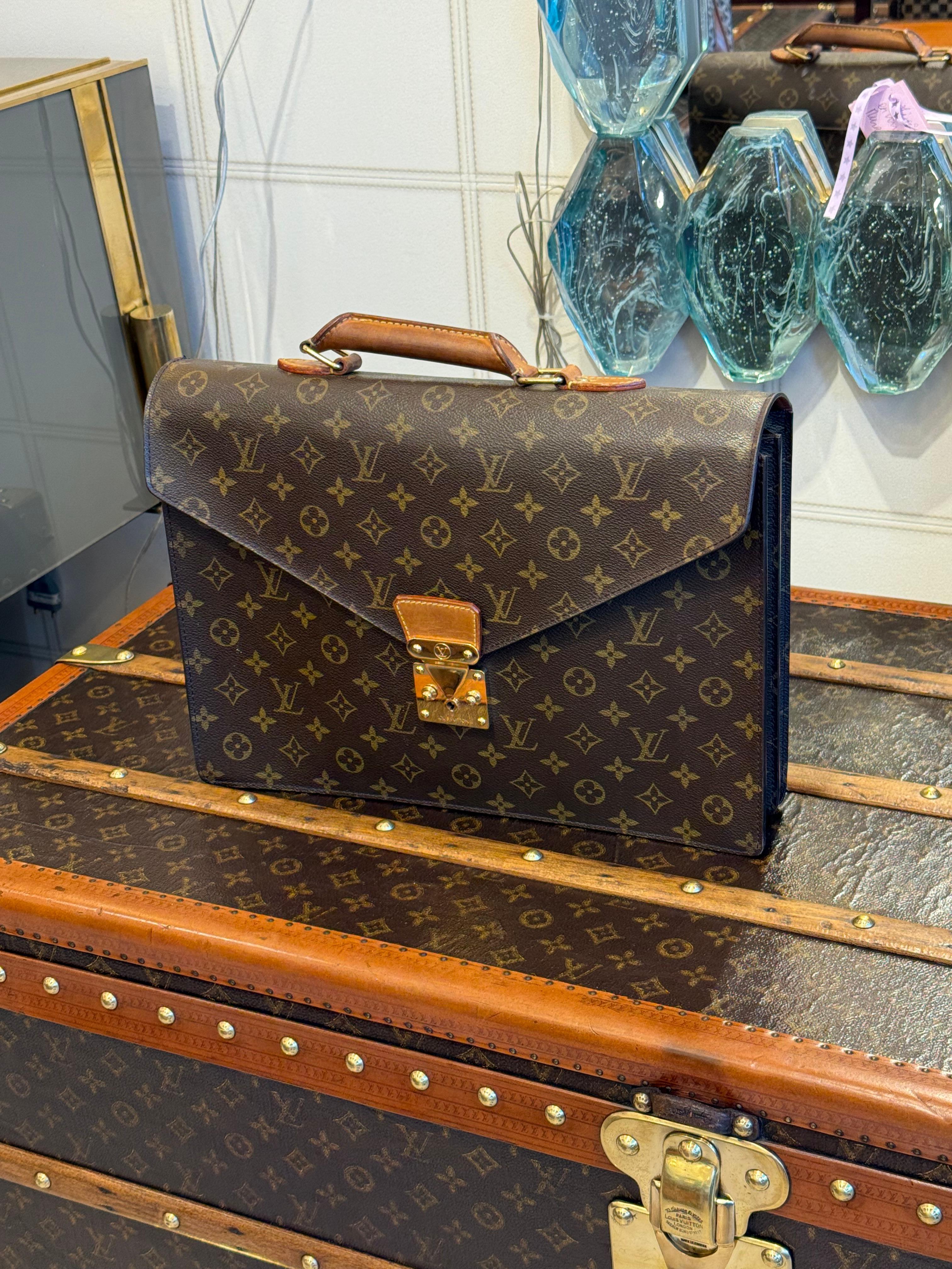 Louis Vuitton Monogram Briefcase, Louis Vuitton Monogram Satchel For Sale 13