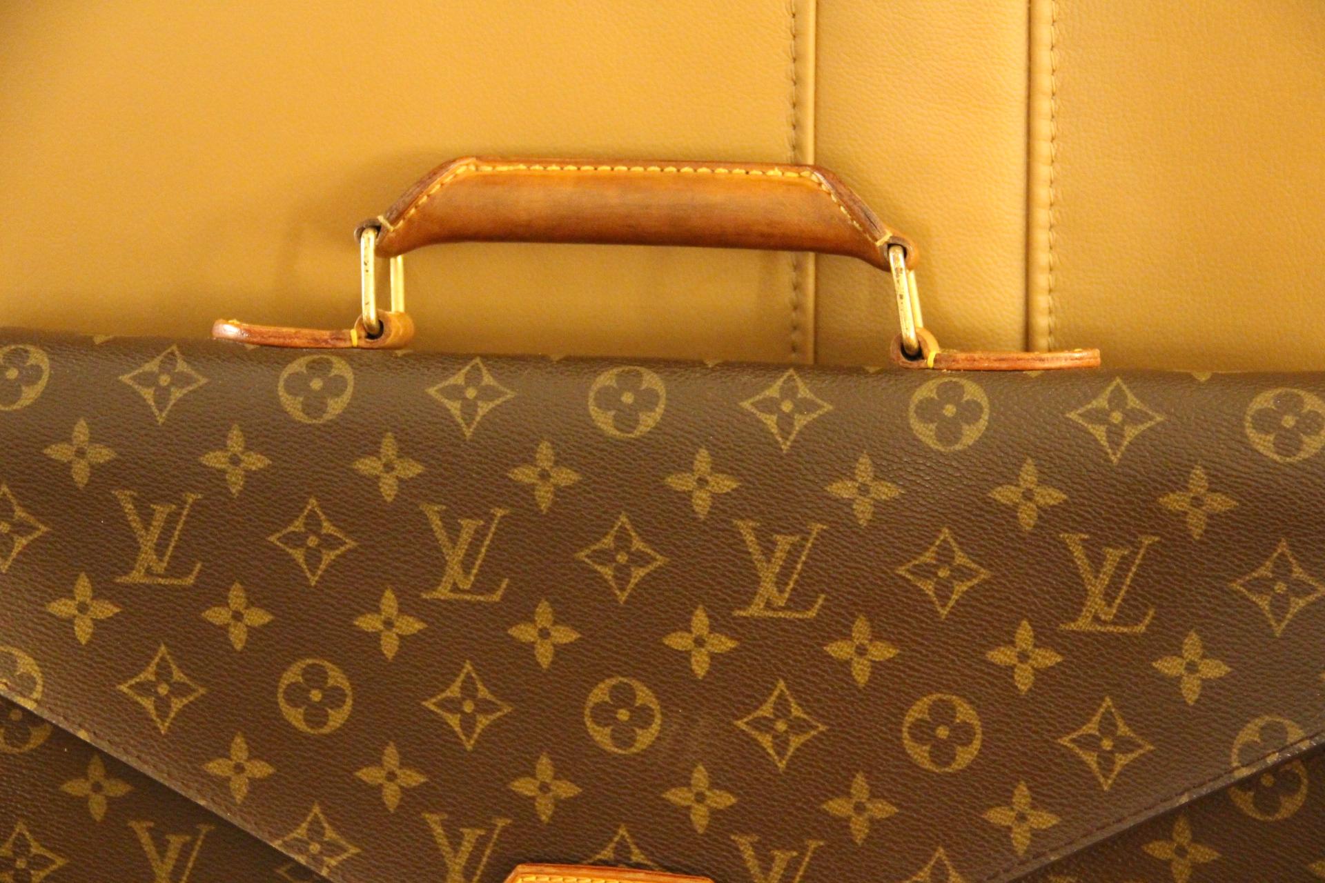 Brown Louis Vuitton Monogram Briefcase, Louis Vuitton Monogram Satchel For Sale