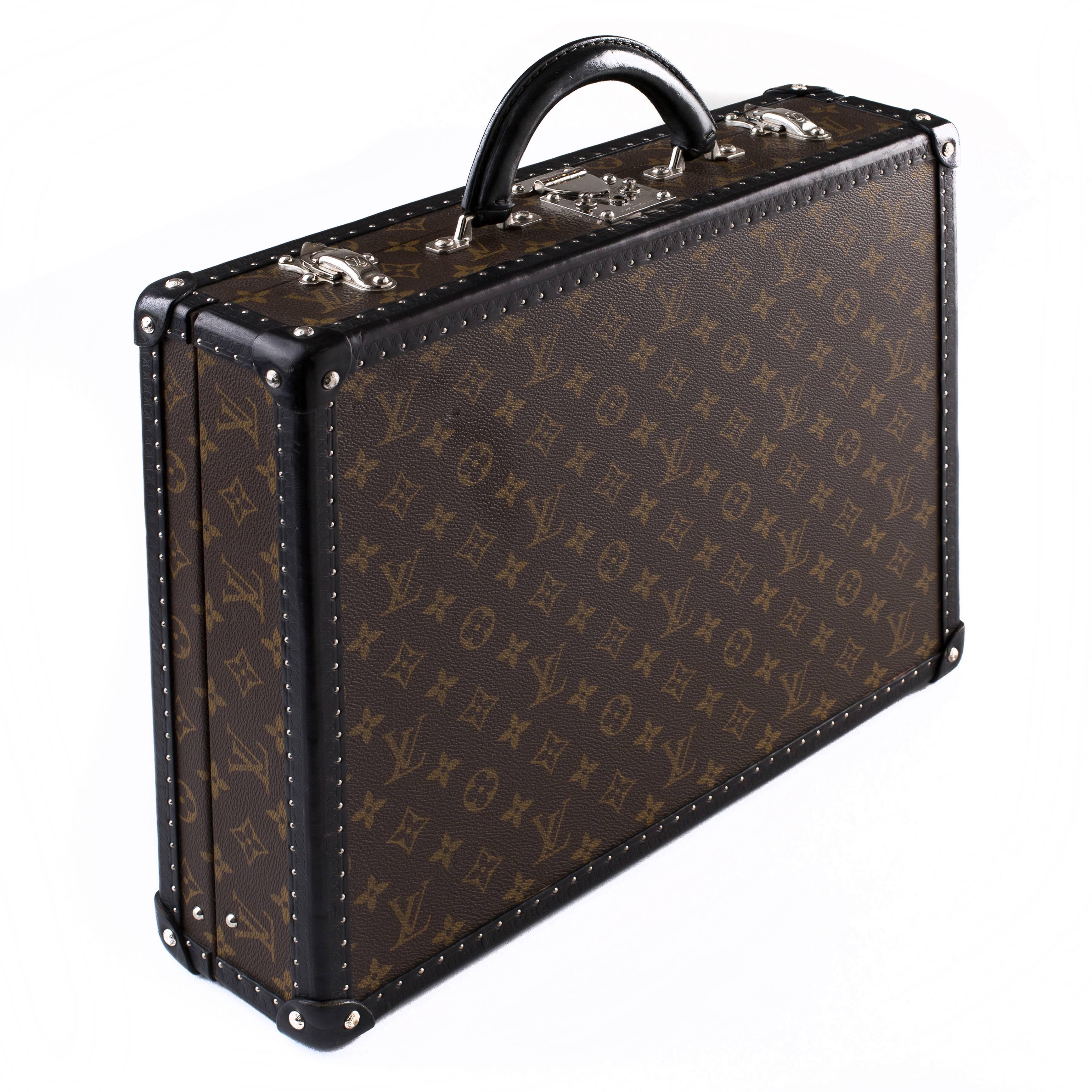 French Louis Vuitton Monogram Briefcase with Black Edging