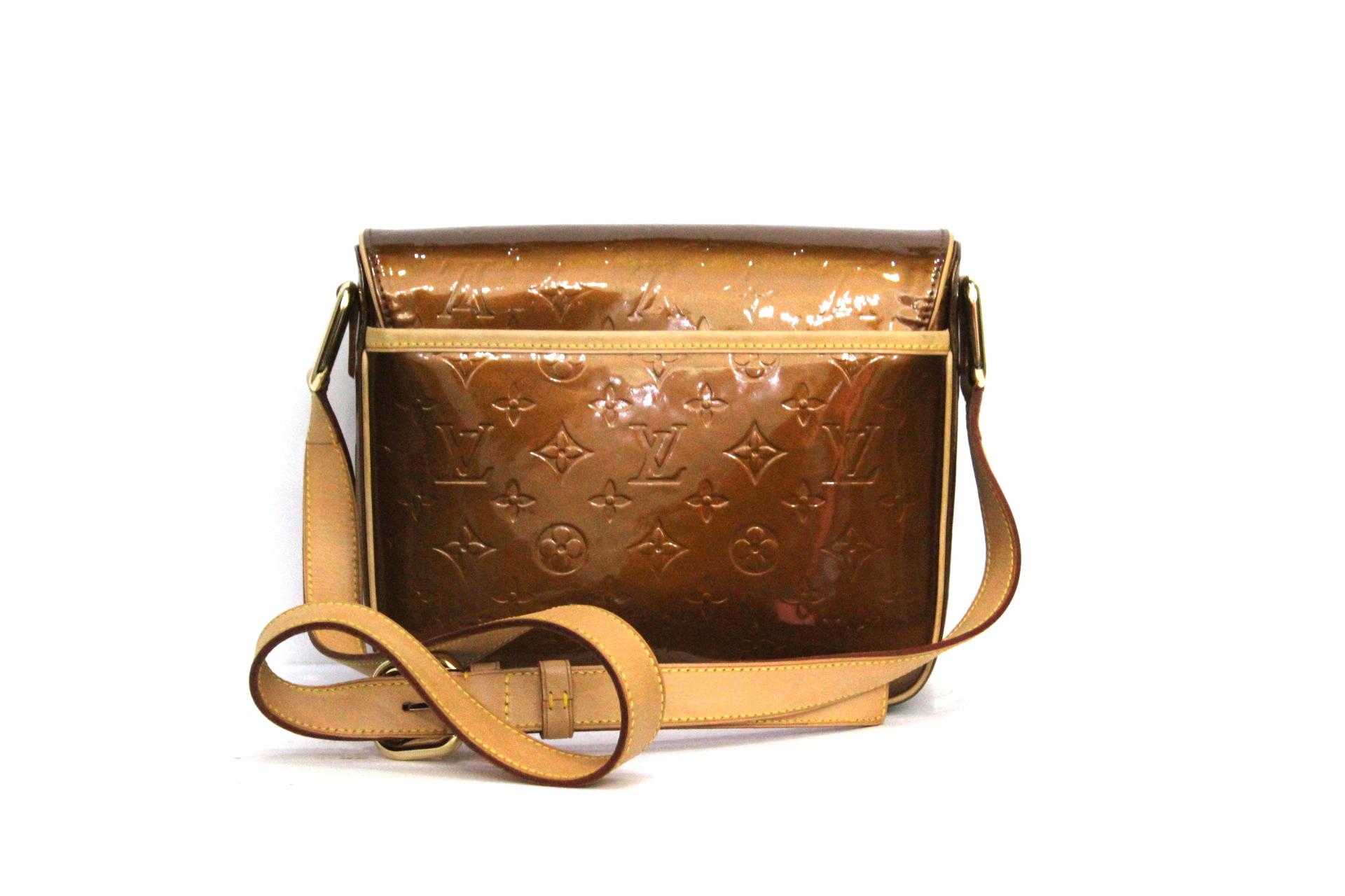 Brown Louis Vuitton Monogram Bronze Vernis Christie GM Shoulder Bag