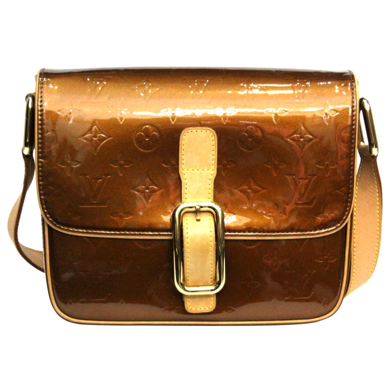 Louis Vuitton Monogram Bronze Vernis Christie GM Shoulder Bag