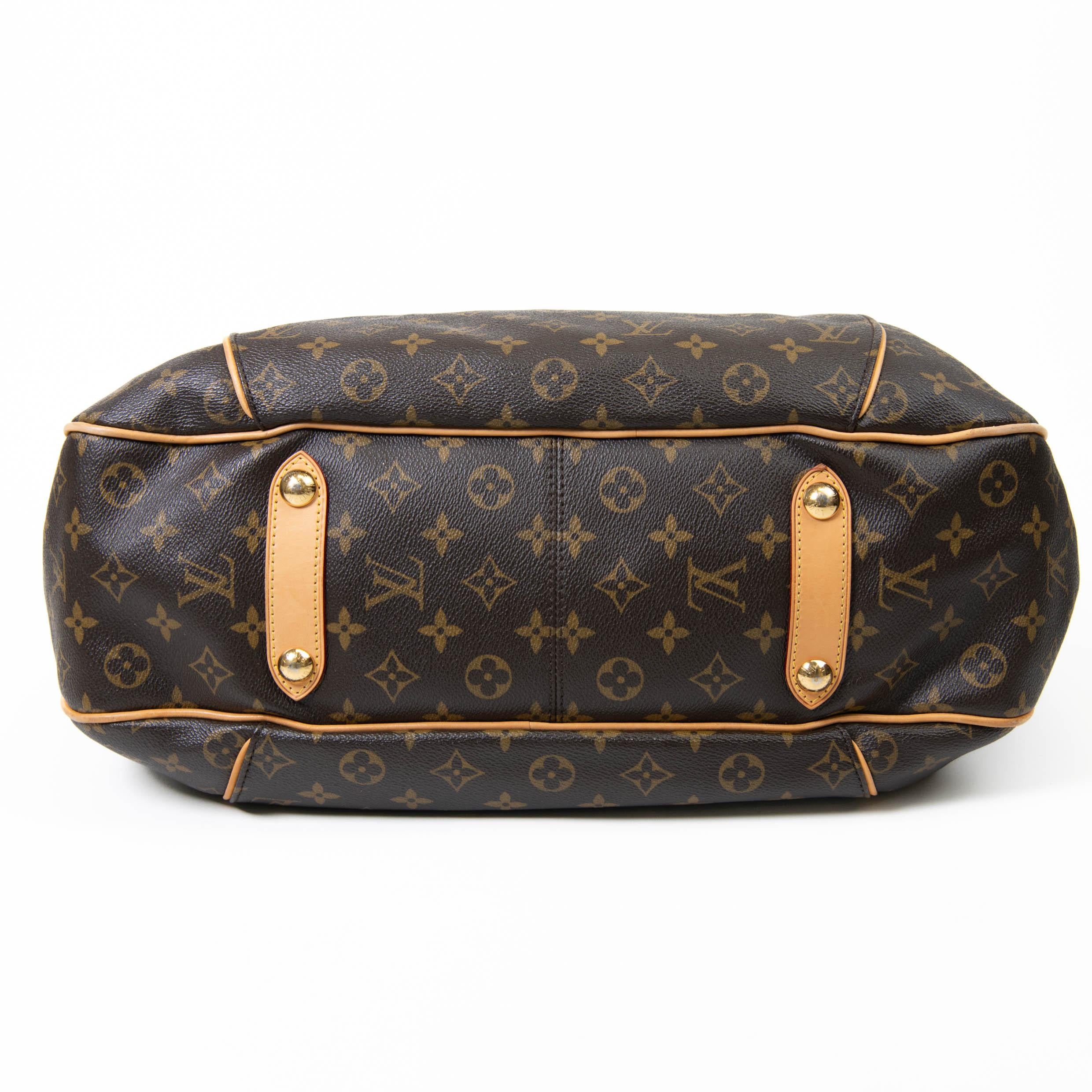 Louis Vuitton Monogram Brown Canvas Galliera GM Bag For Sale 1