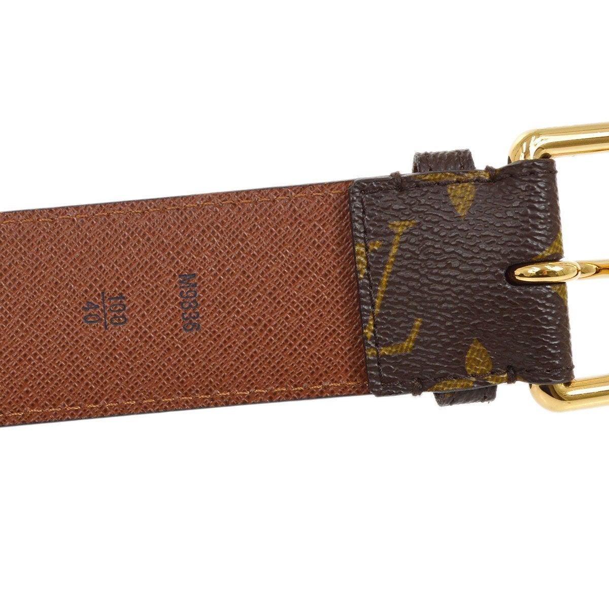 LOUIS VUITTON Monogram Brown Gold Hardware Pochette Duo Waist Belt Bag In Good Condition In Chicago, IL