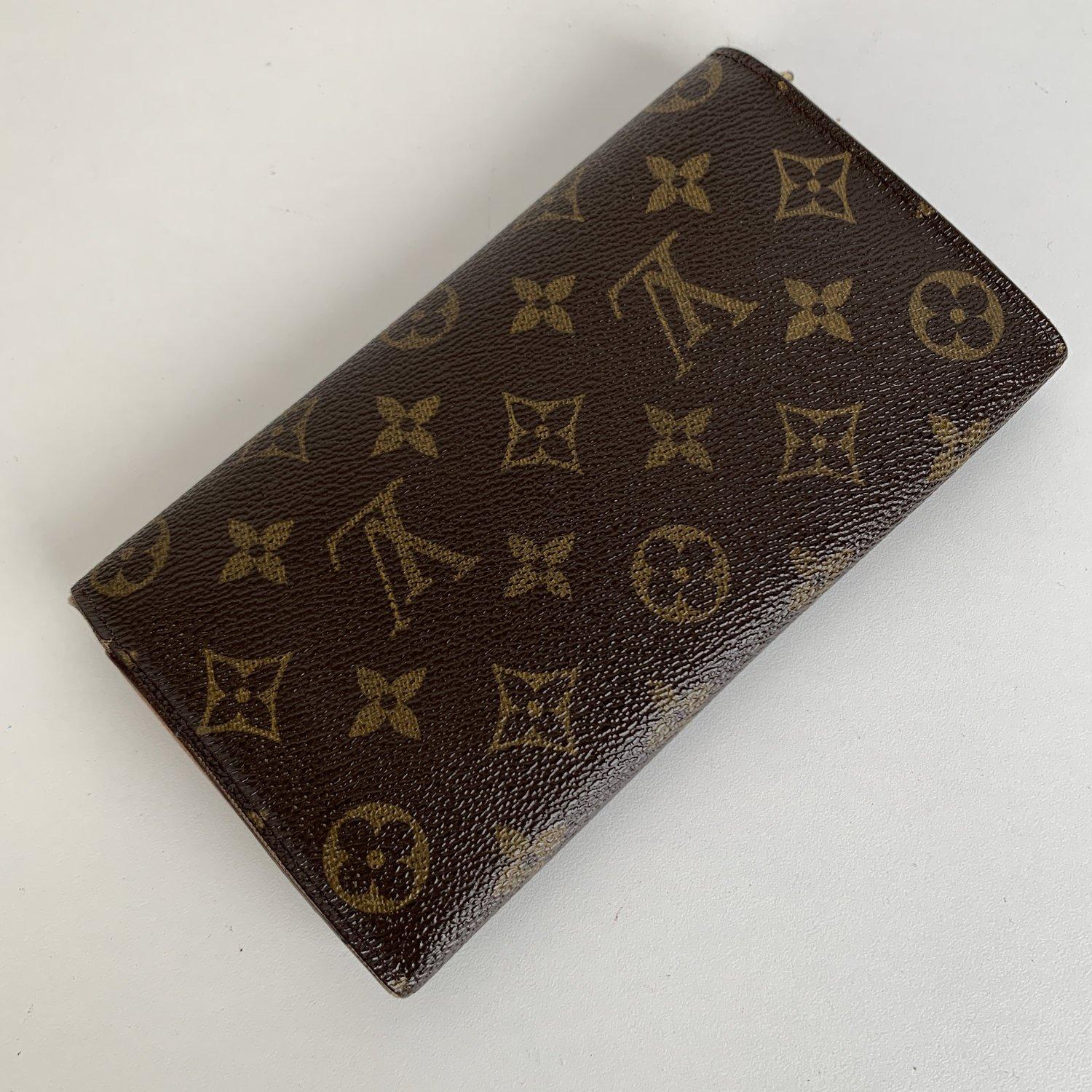Women's Louis Vuitton Monogram Brown Long Sarah Clutch Wallet