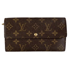 Louis Vuitton Monogram Brown Long Sarah Clutch Wallet