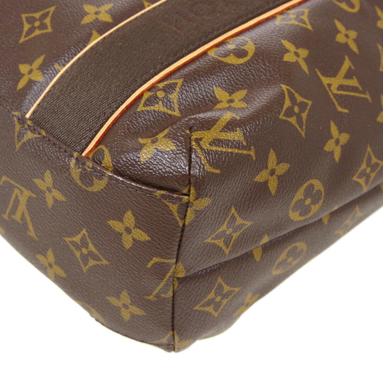 Louis Vuitton Monogram Brown Men's Women's Carryall Travel Top Handle Tote Bag 1