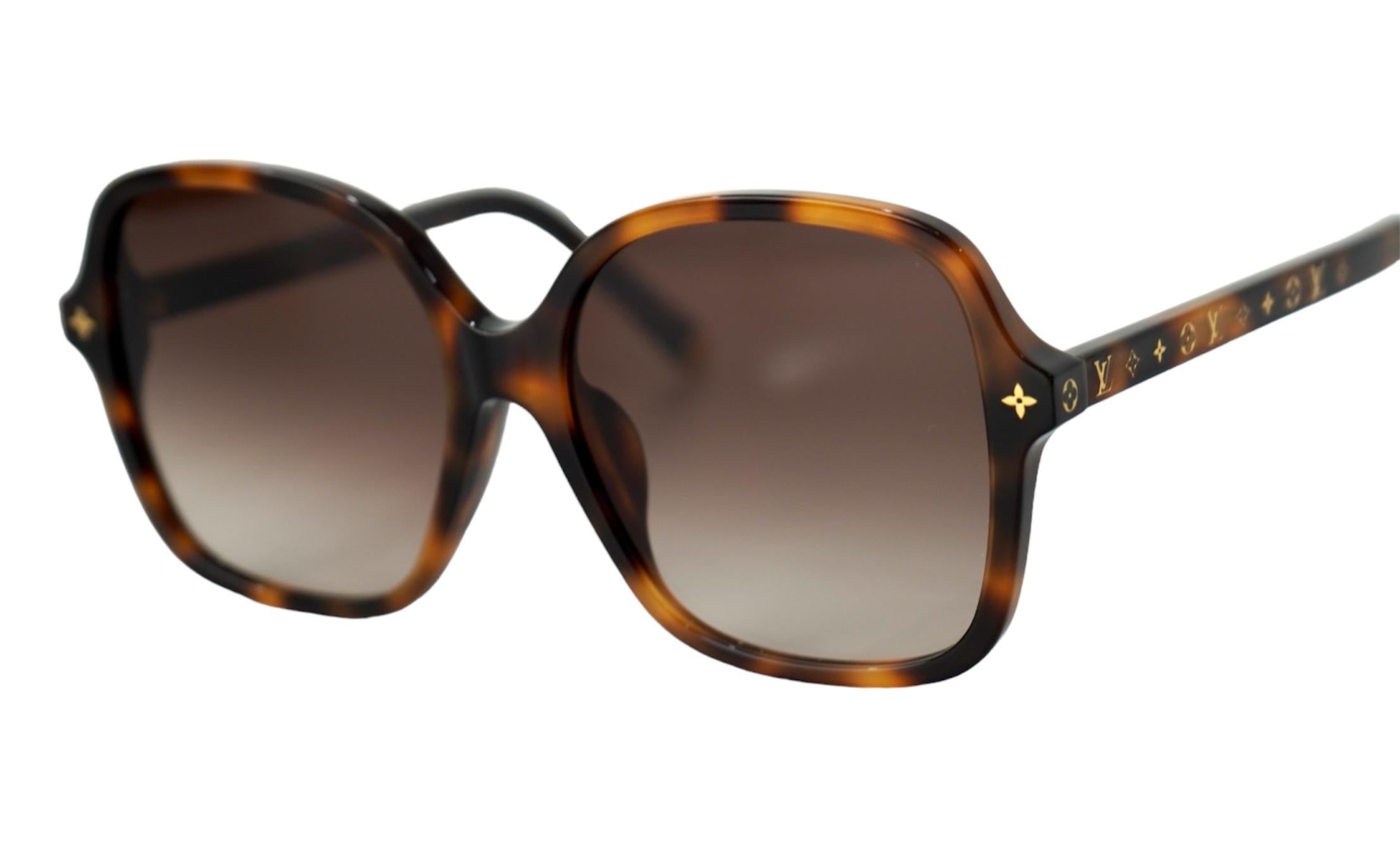 Louis Vuitton Monogram Brown Sunglasses In Excellent Condition For Sale In Beverly Hills, CA