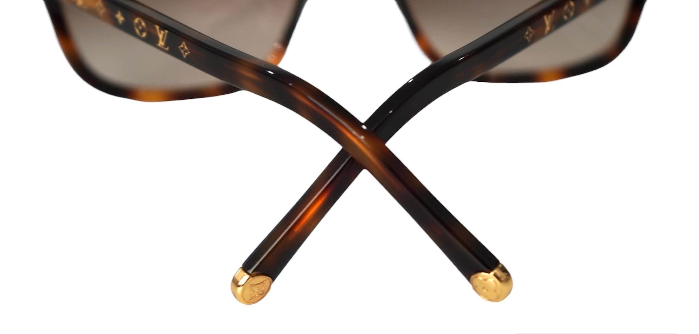 Louis Vuitton Monogram Brown Sunglasses For Sale 1