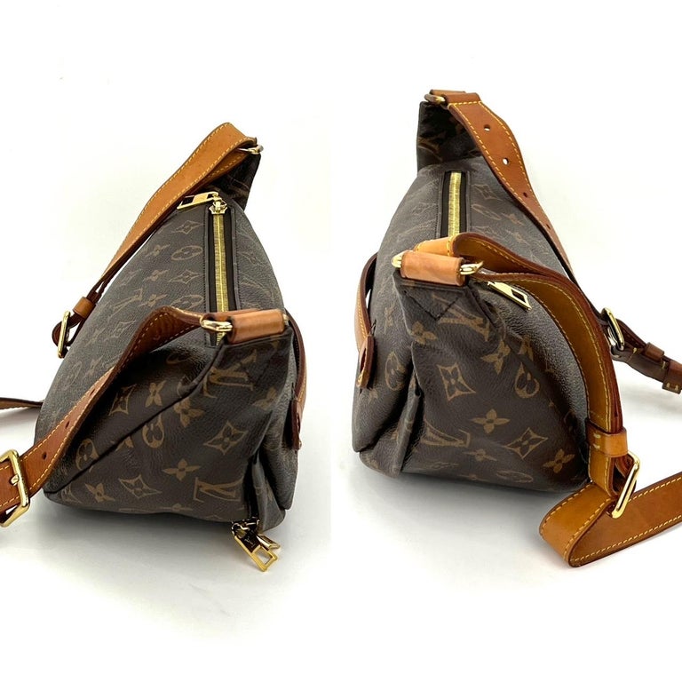 Louis Vuitton BAG ON BELT T75 Monogram Brown Leather Cloth ref.458949 -  Joli Closet