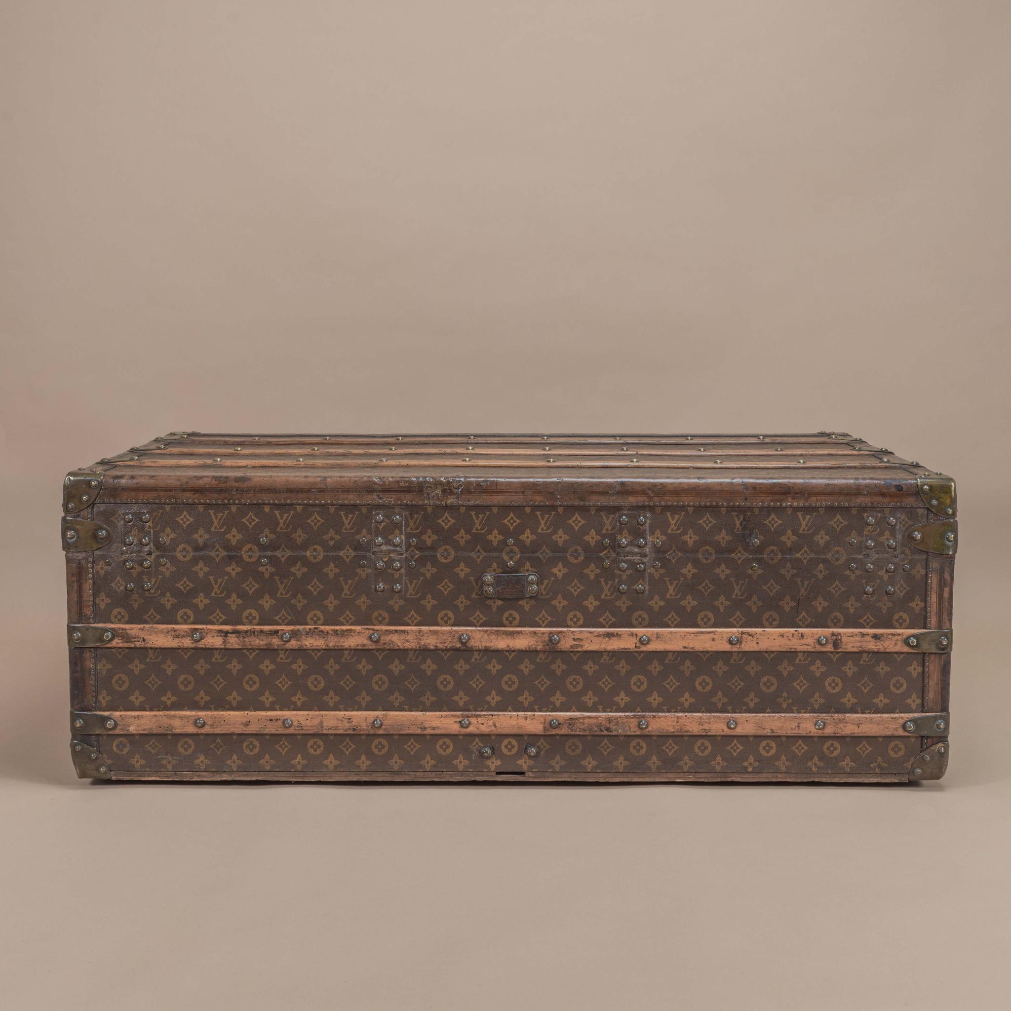 French Louis Vuitton Monogram Cabin Trunk, circa 1905 For Sale