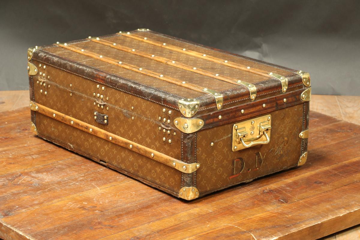 Early 20th Century Louis Vuitton Monogram Cabin Trunk For Sale