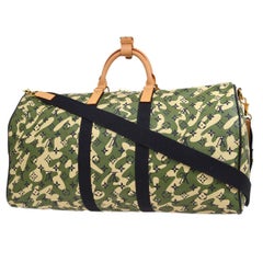LOUIS VUITTON Monogram Camouflage Keepall 55 Travel Duffle Bag