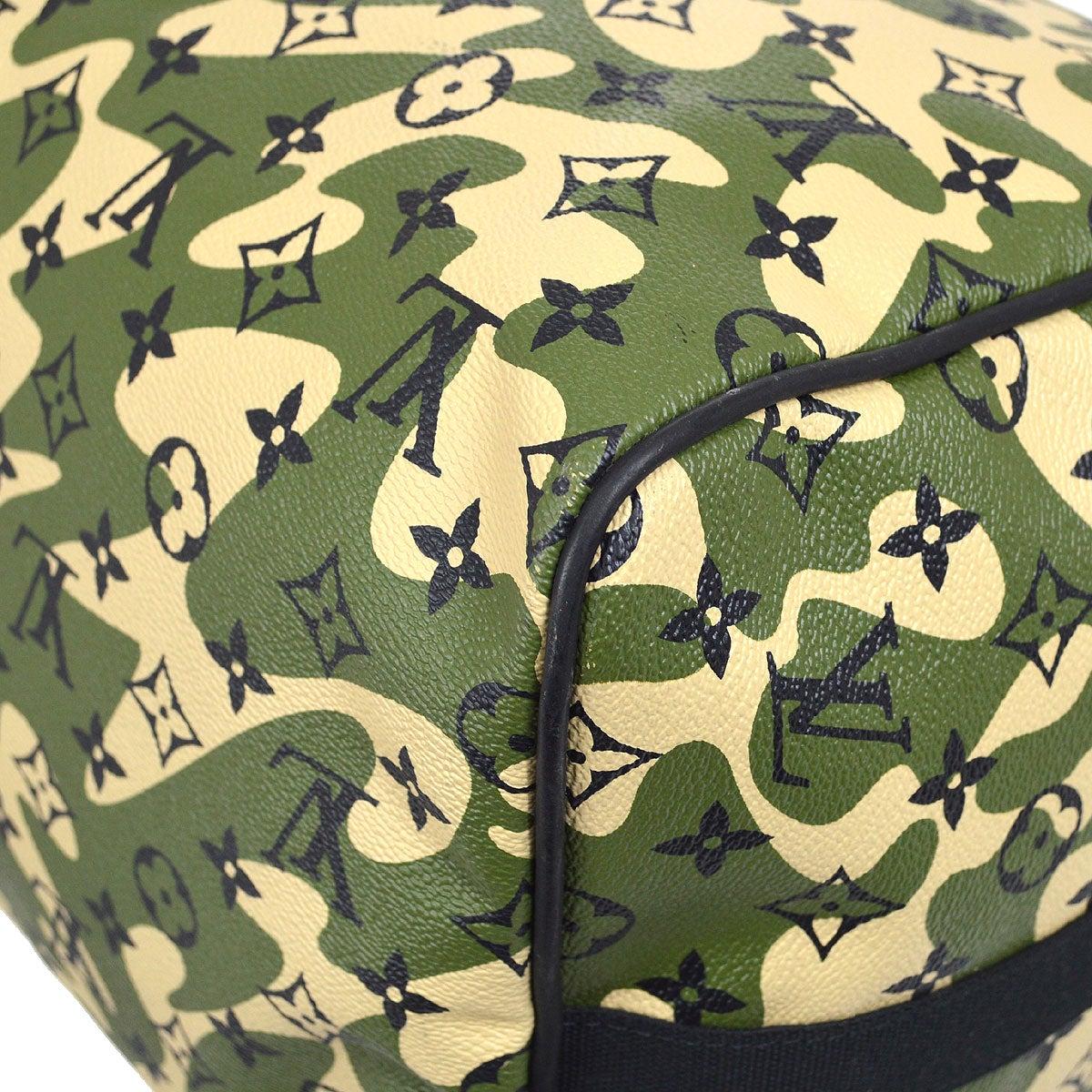 Noir Louis Vuitton - Sac de voyage Keepall 55 avec monogramme et camouflage en vente