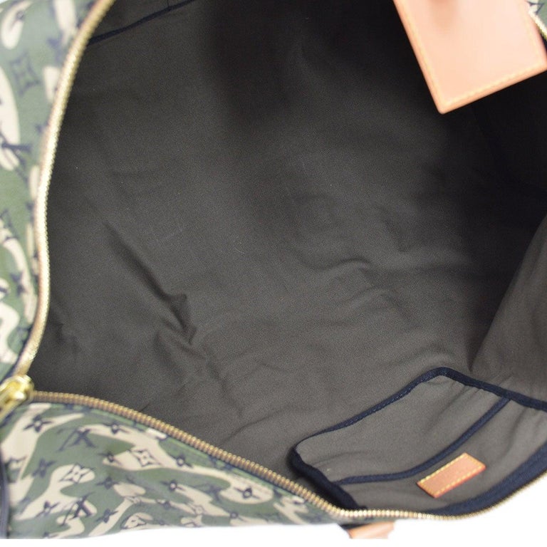 Louis Vuitton Keepall Bandouliere 55 Camo Monogramouflage Weekend Travel  Bag
