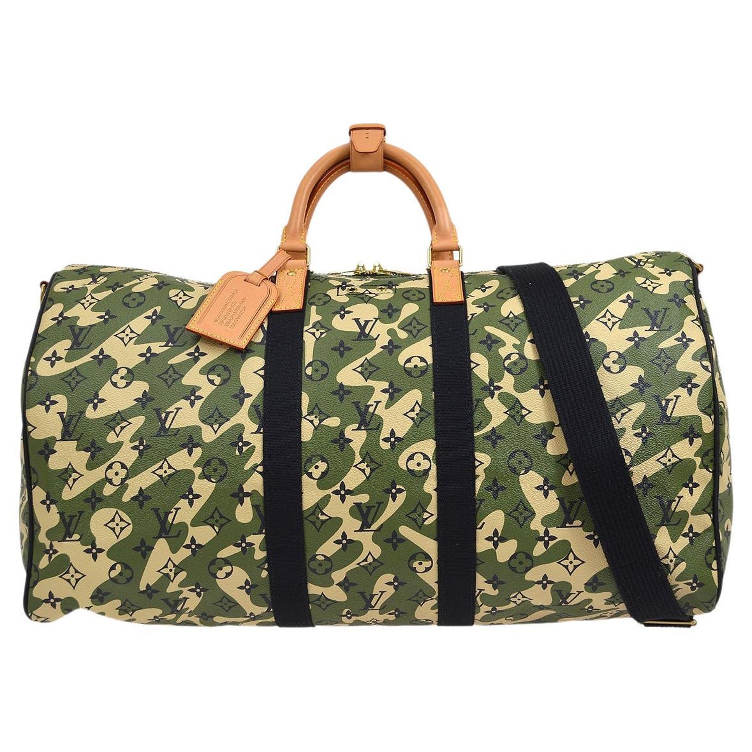 Louis Vuitton Brown White Graffiti Sprouse Carryall Travel Weekend Duffle  Bag