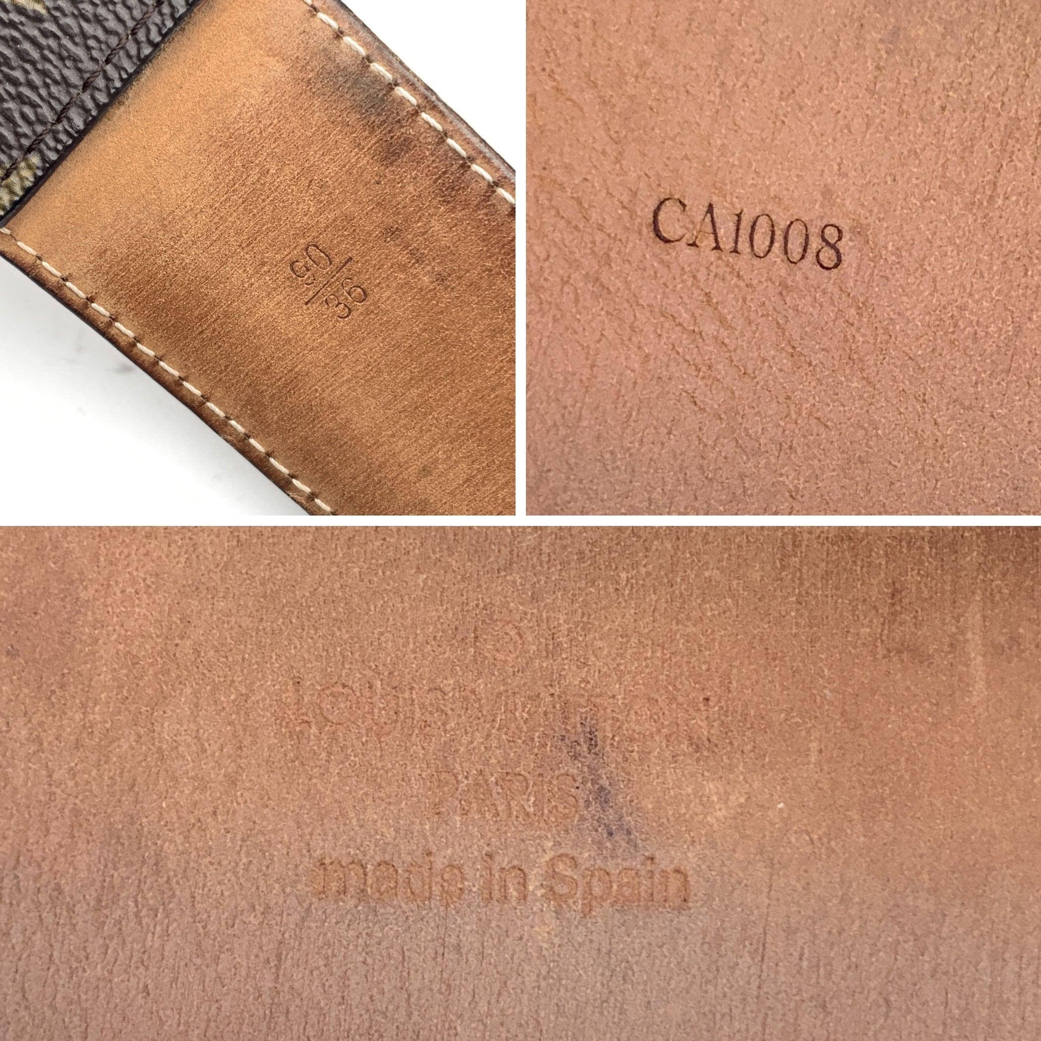 Louis Vuitton Monogram Canvas 1904 Buckle Waist Belt 90/36 M9671 1