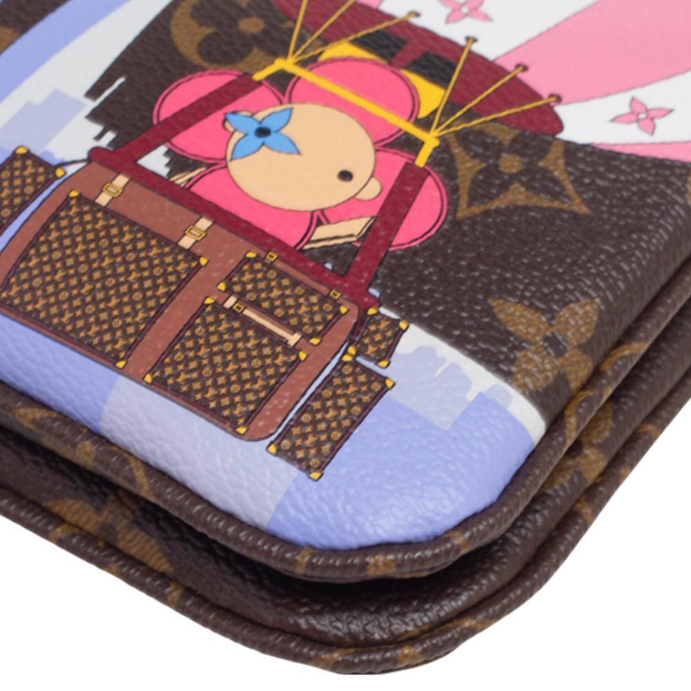 Louis Vuitton Monogram Canvas 2019 Christmas Animation Double Zip Pochette Bag 6