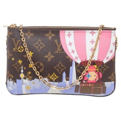 Louis Vuitton Monogram Canvas 2019 Christmas Animation Double Zip Pochette Bag