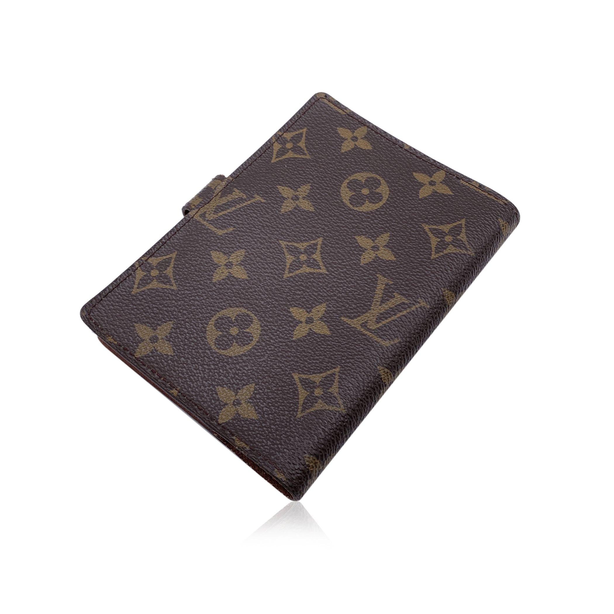 Black Louis Vuitton Monogram Canvas 6 Ring Small Agenda Cover PM For Sale