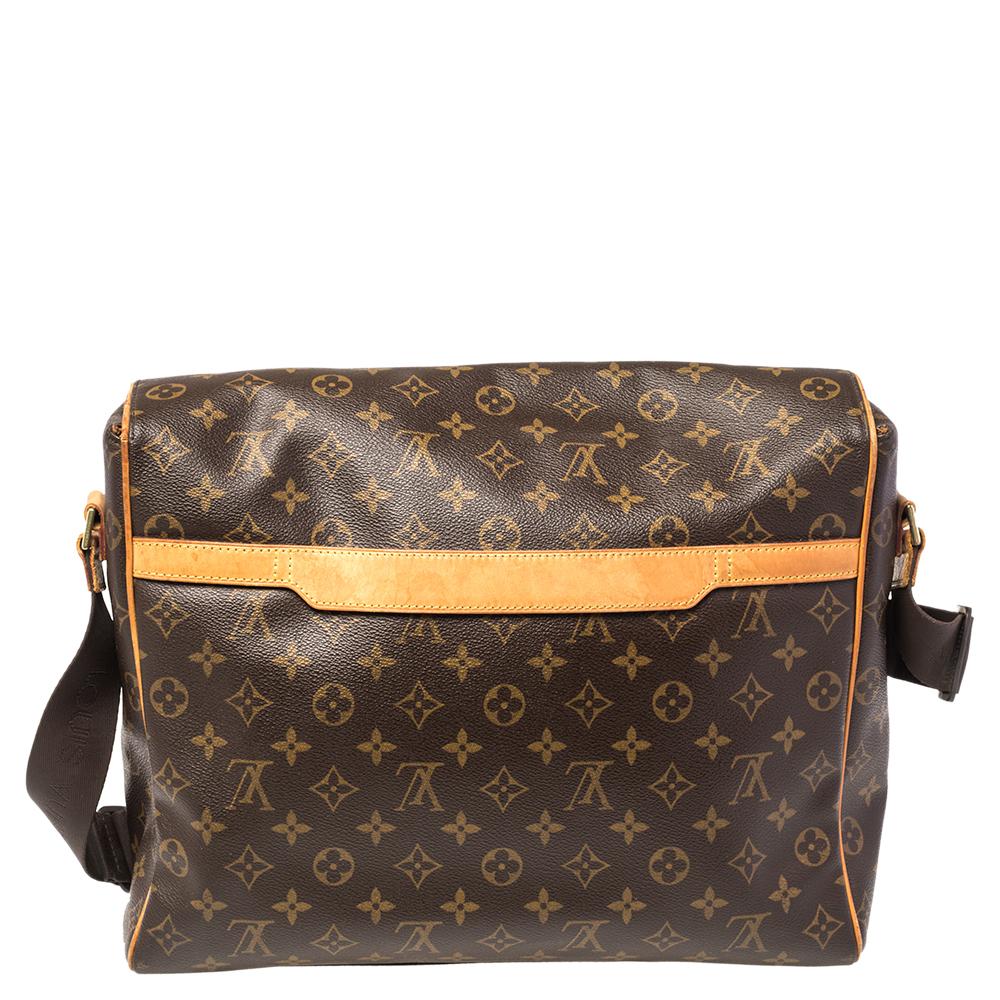 This Abbesses messenger bag from Louis Vuitton comes filled with excellent style and craftsmanship. The bag has an exterior in monogram coated canvas and plain canvas as the lining. The bag carries a shoulder strap and a spacious interior that will