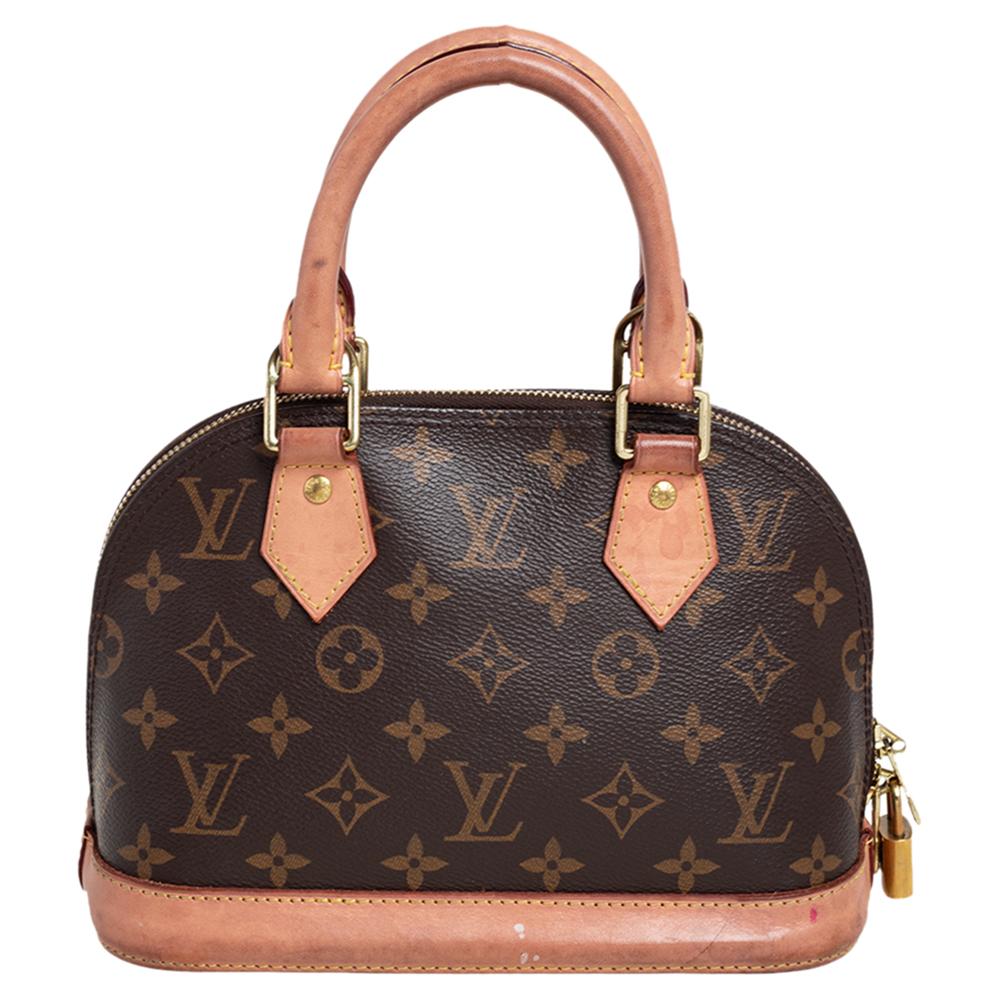 Out of all the irresistible handbags from Louis Vuitton, the Alma is the most structured one. First introduced in 1934 by Gaston-Louis Vuitton, the Alma is a classic that has received love from icons. This piece comes crafted from monogram coated
