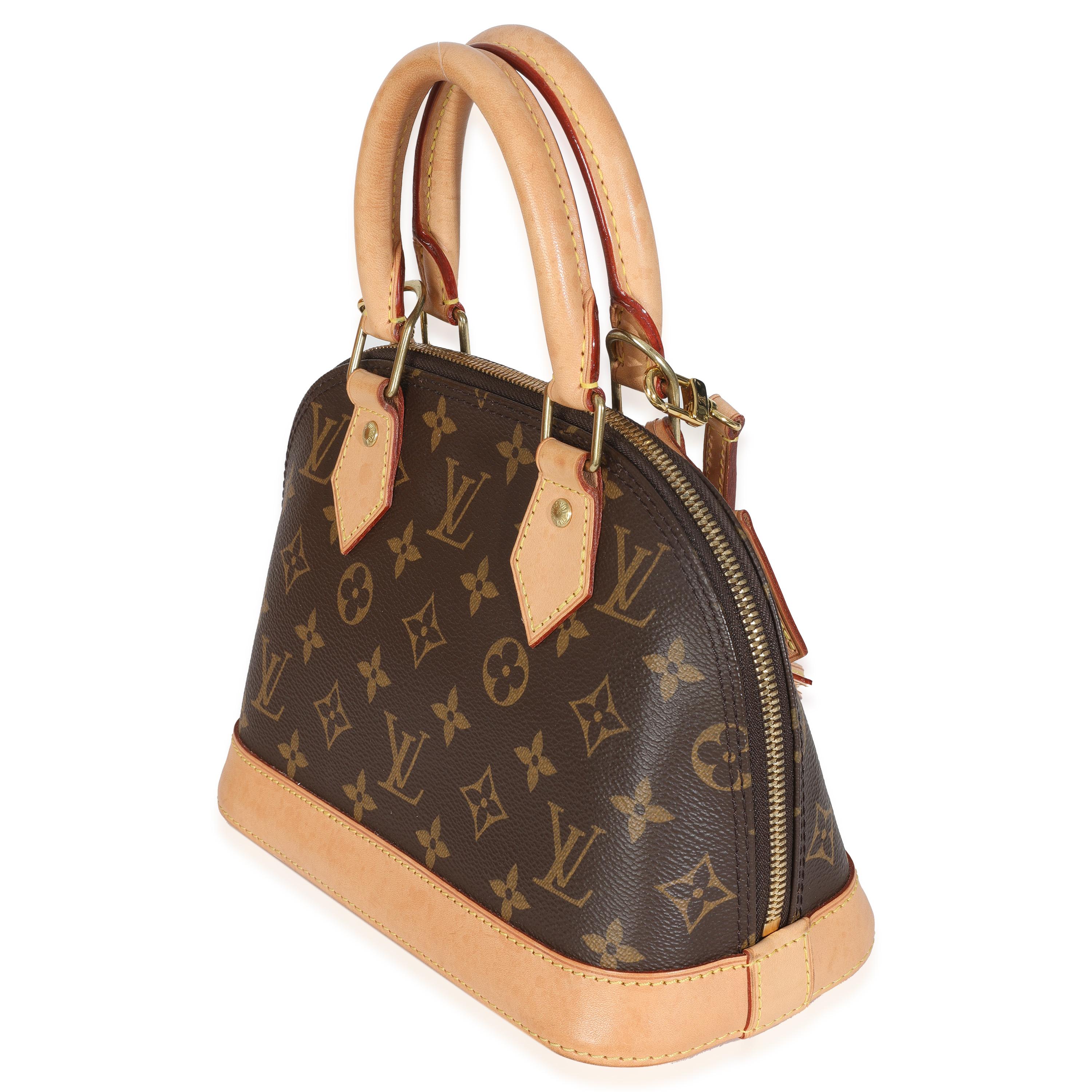 Marrone Louis Vuitton Monogram Canvas Alma BB in vendita