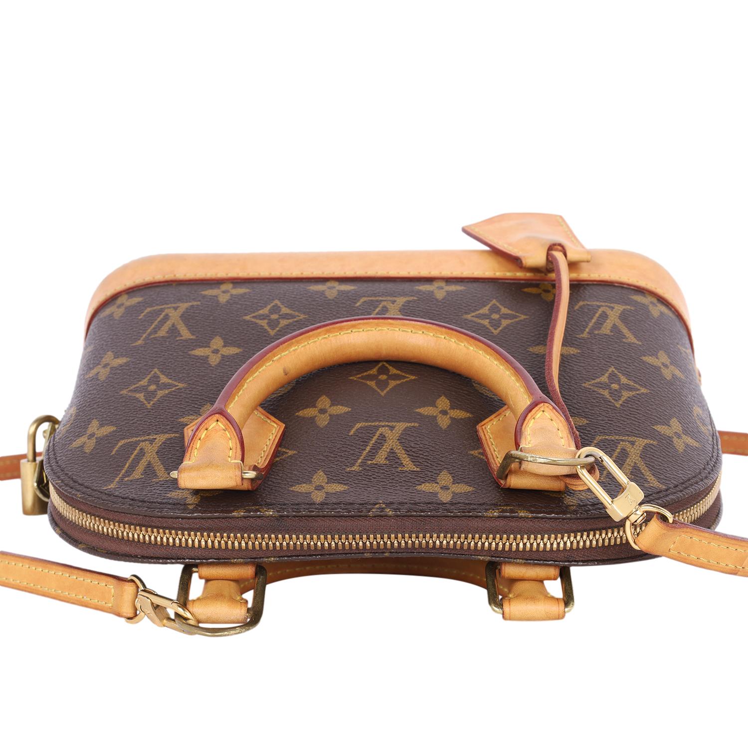 Louis Vuitton Monogram Canvas Alma BB Satchel Brown 6