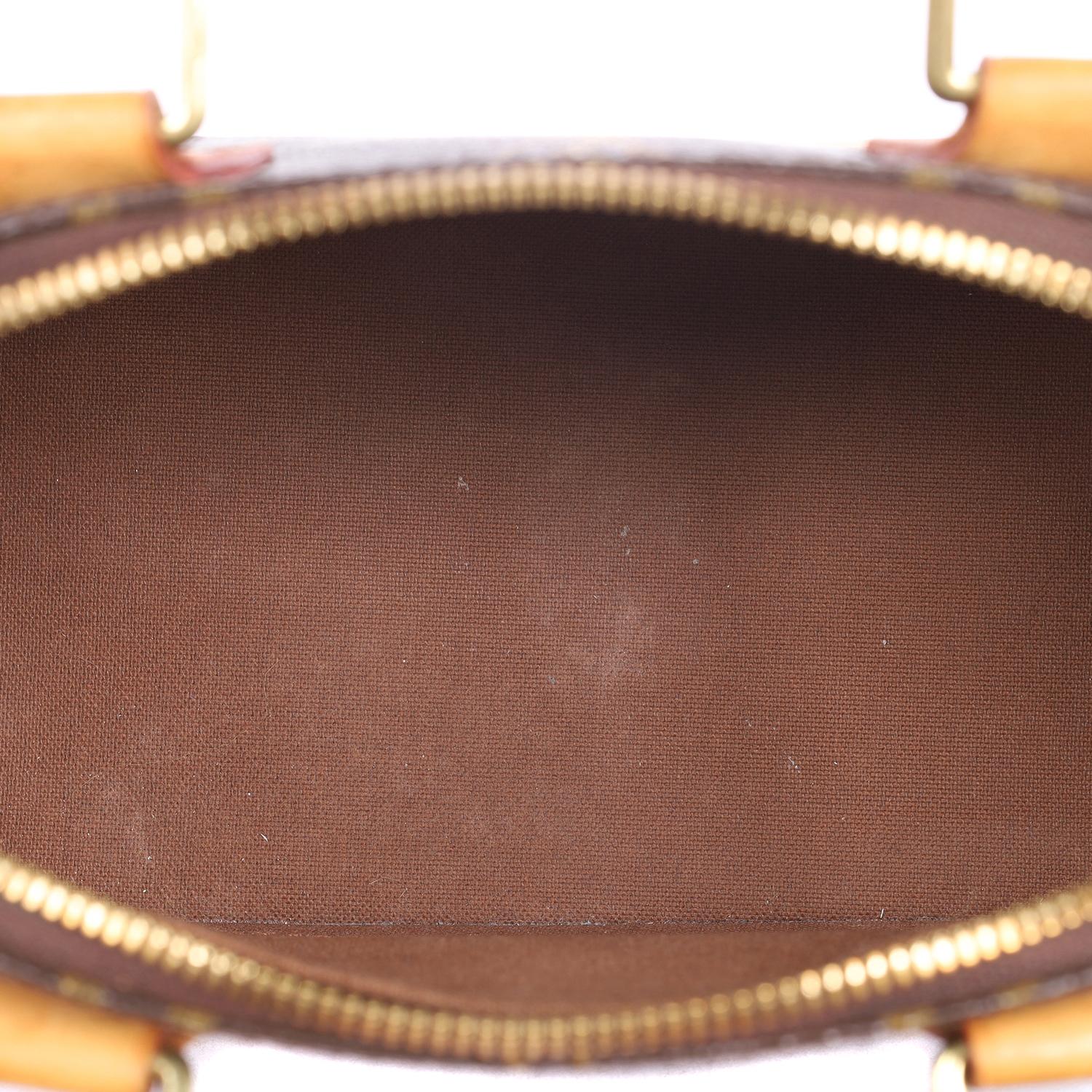 Louis Vuitton Monogram Canvas Alma BB Satchel Brown 8