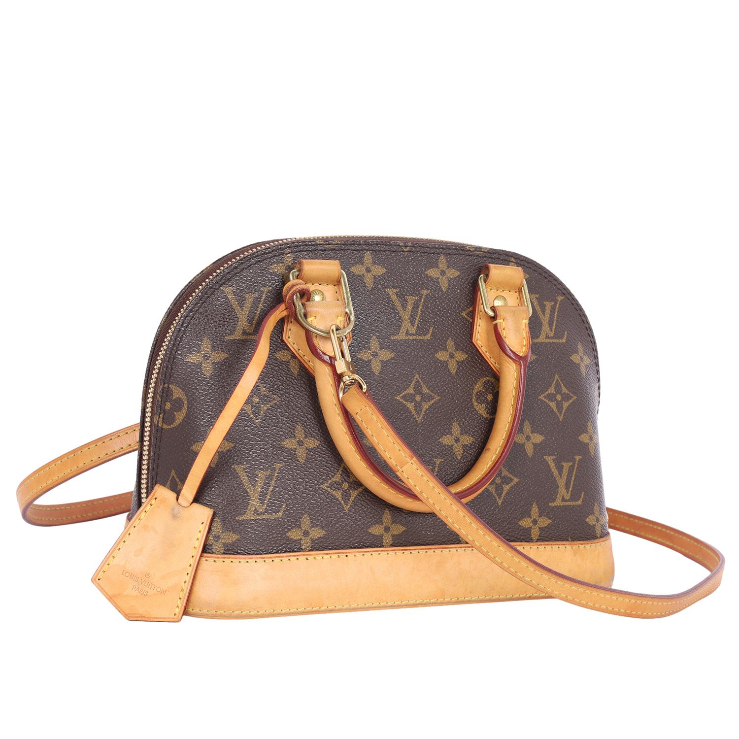 Louis Vuitton Monogram Canvas Alma BB Satchel Brown In Fair Condition In Salt Lake Cty, UT