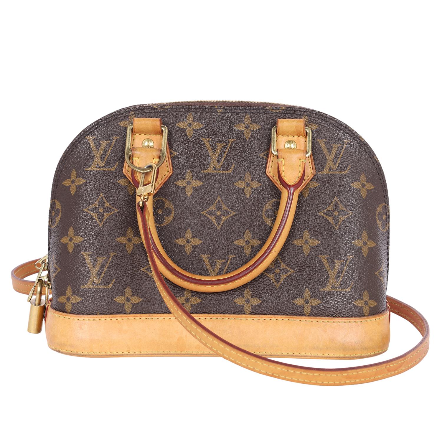 Louis Vuitton Monogram Canvas Alma BB Satchel Brown 2