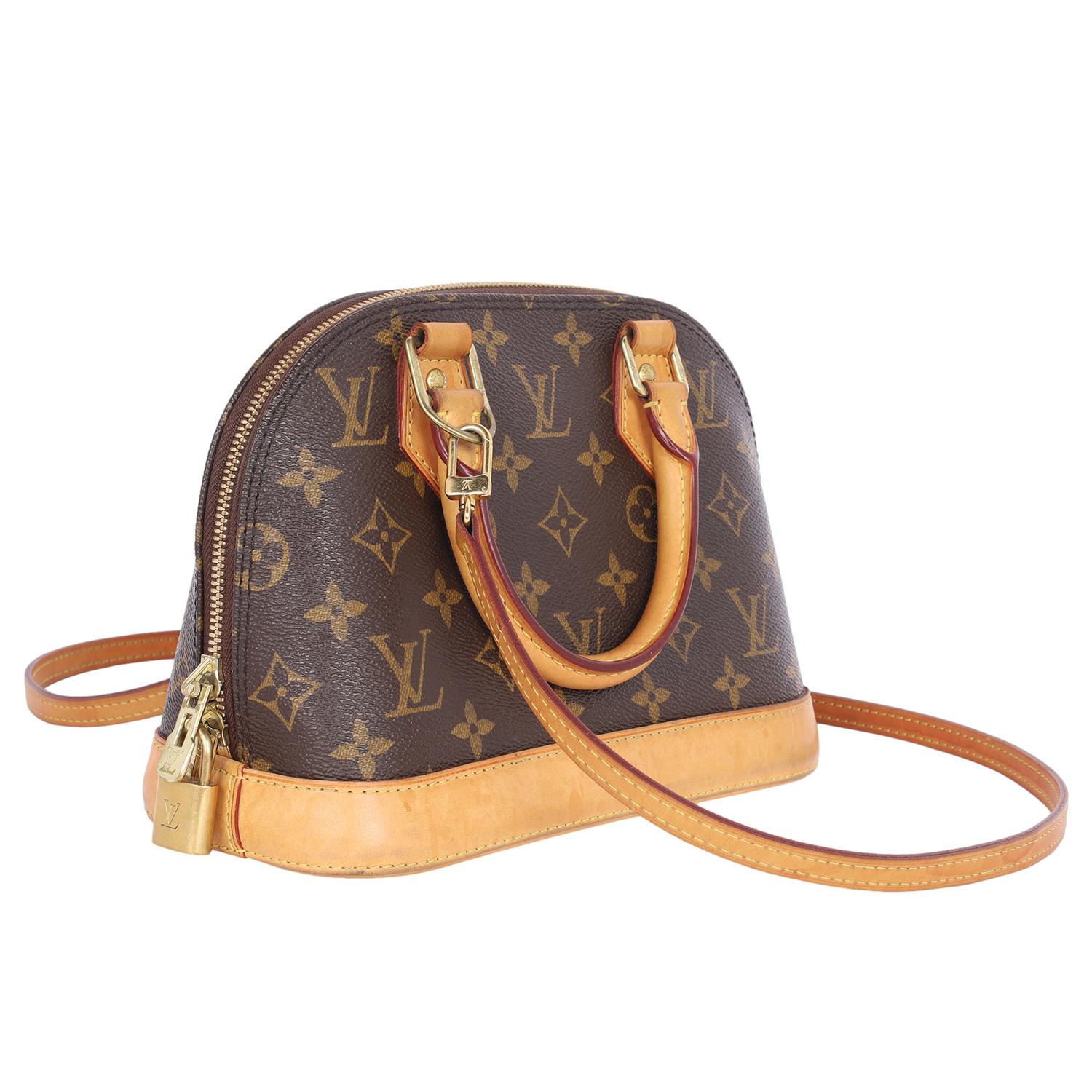Louis Vuitton Monogram Canvas Alma BB Satchel Brown 3
