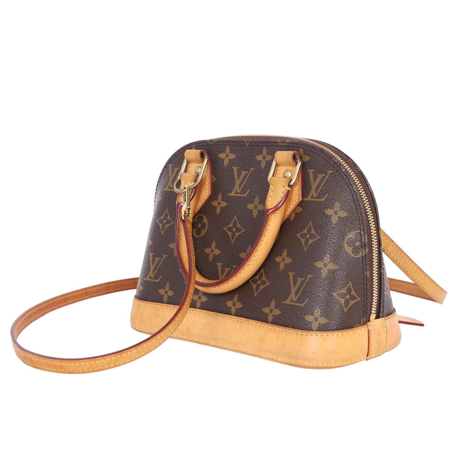 Louis Vuitton Monogram Canvas Alma BB Satchel Brown 4