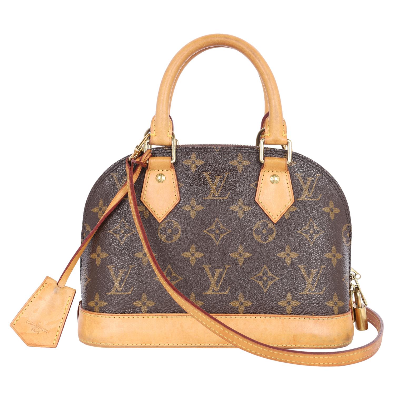 Louis Vuitton Monogram Canvas Alma BB Satchel Brown 5