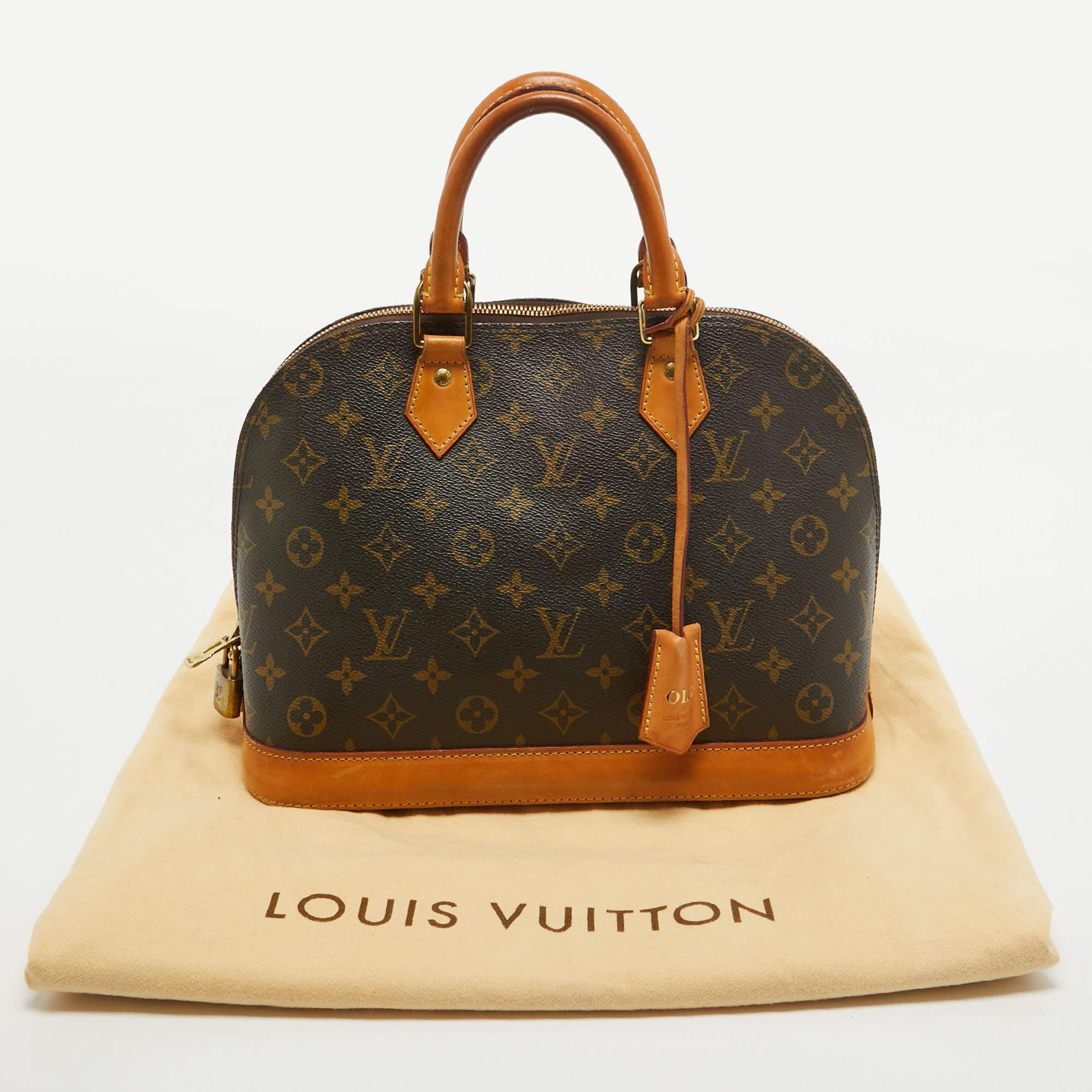 Louis Vuitton Monogram Canvas Alma MM Bag For Sale 13