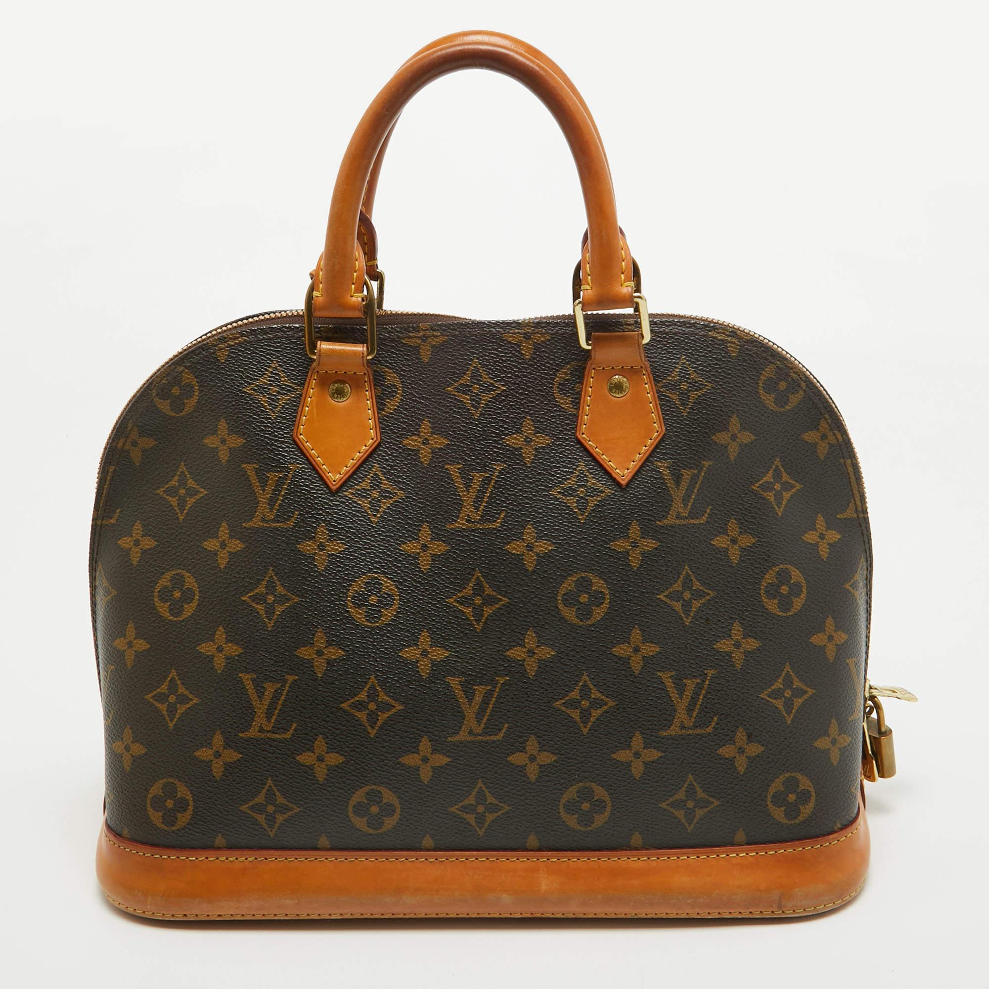 Louis Vuitton Monogram Canvas Alma MM Bag For Sale 2