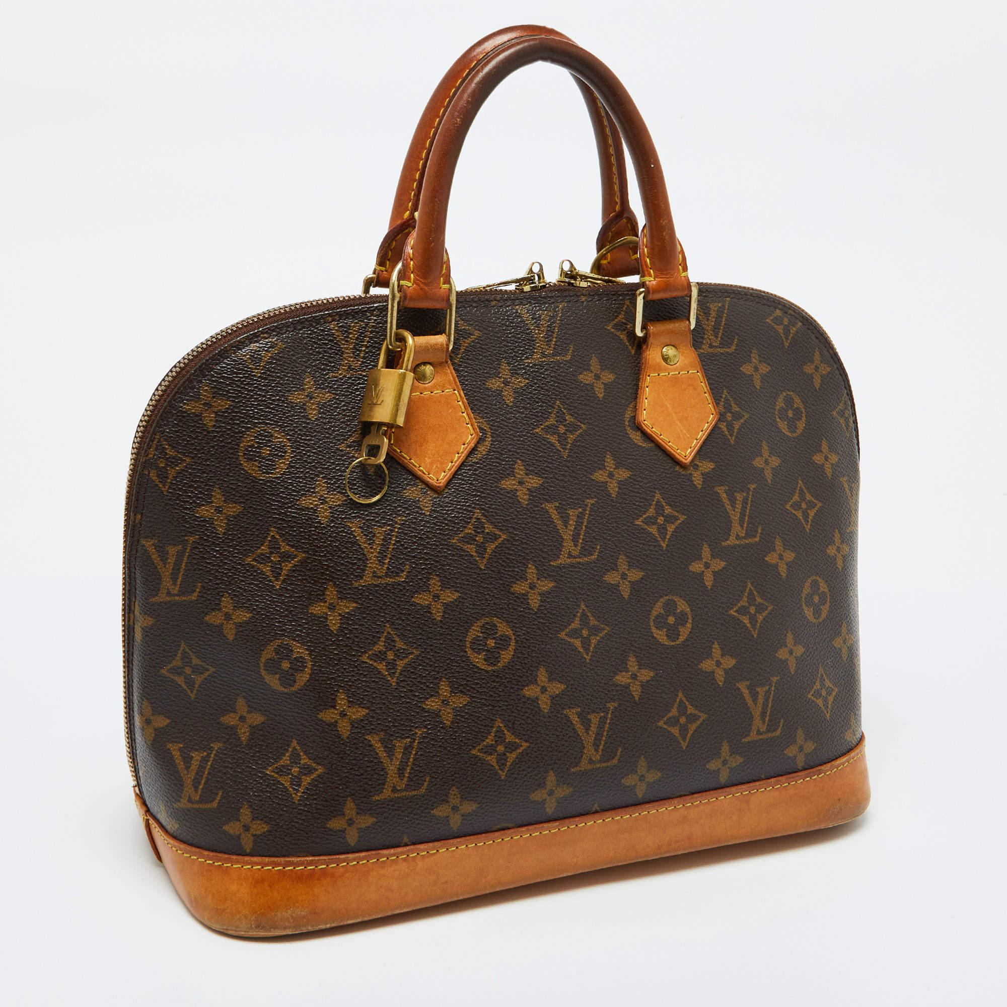 Black Louis Vuitton Monogram Canvas Alma PM Bag