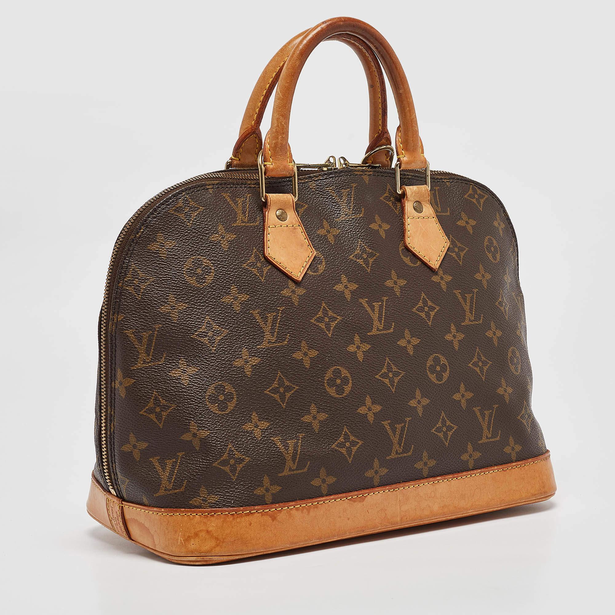 Black Louis Vuitton Monogram Canvas Alma PM Bag