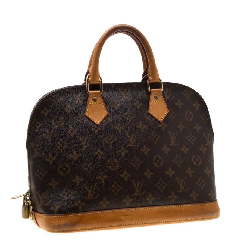 Black Louis Vuitton Monogram Canvas Alma PM Bag