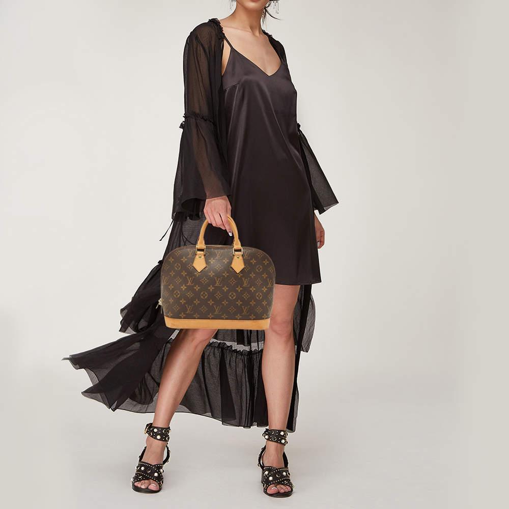 Brown Louis Vuitton Monogram Canvas Alma PM Bag