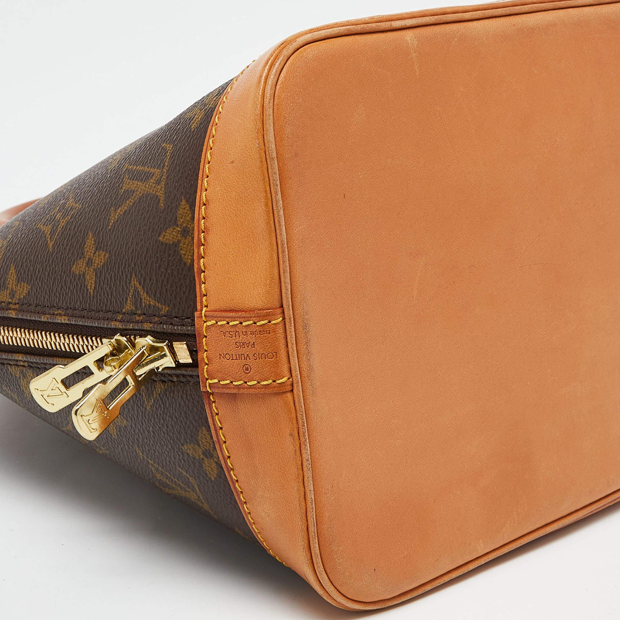 Brown Louis Vuitton Monogram Canvas Alma PM Bag