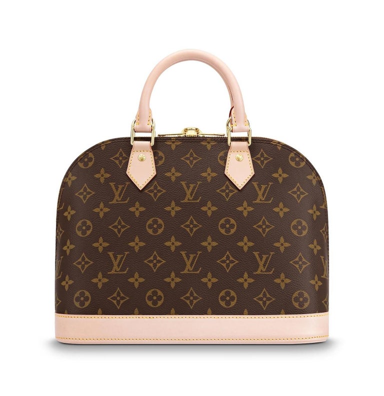 Black Louis Vuitton Monogram Canvas Alma PM Handbag For Sale