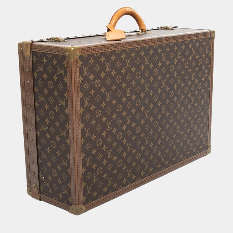 Vintage LOUIS VUITTON ALZER 65 Hard Luggage Suitcase TRUNK W/ tray LV  Monogram