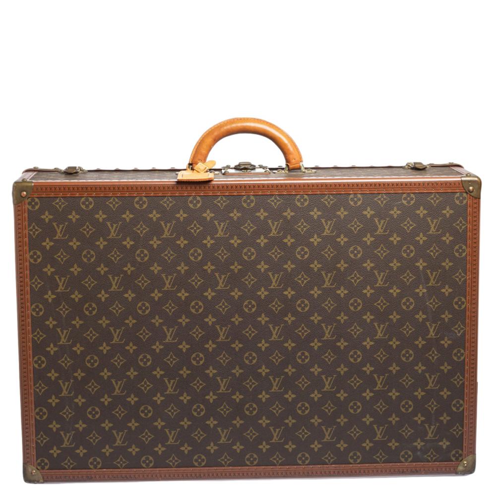 Louis Vuitton Monogram Canvas Alzer 70 Trunk Suitcase 8