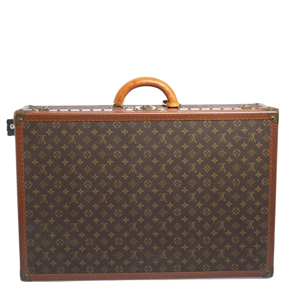 Louis Vuitton Monogram Canvas Alzer 70 Trunk Suitcase In Good Condition In Dubai, Al Qouz 2