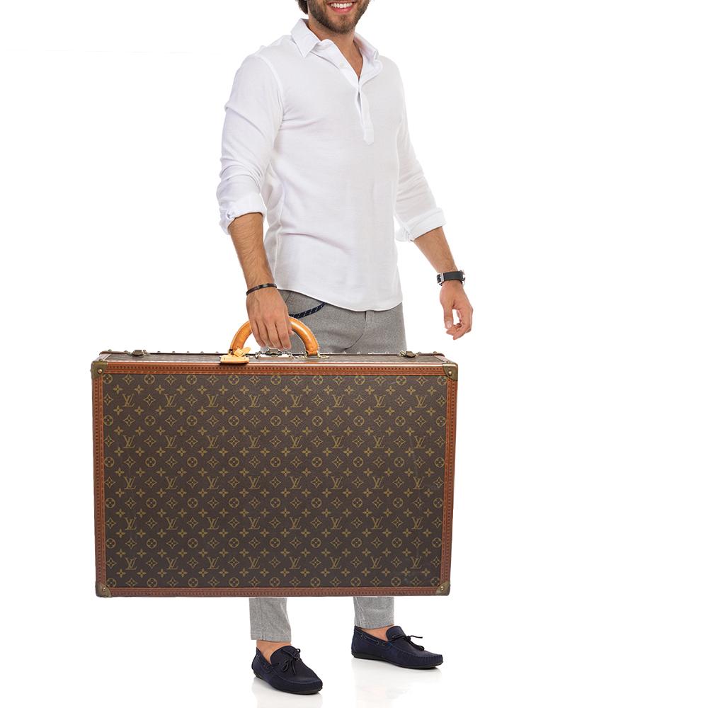 Louis Vuitton Monogram Canvas Alzer 70 Trunk Suitcase 2