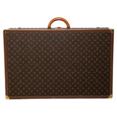 Malle à bagages Louis Vuitton Alzer 80 en toile avec monogramme