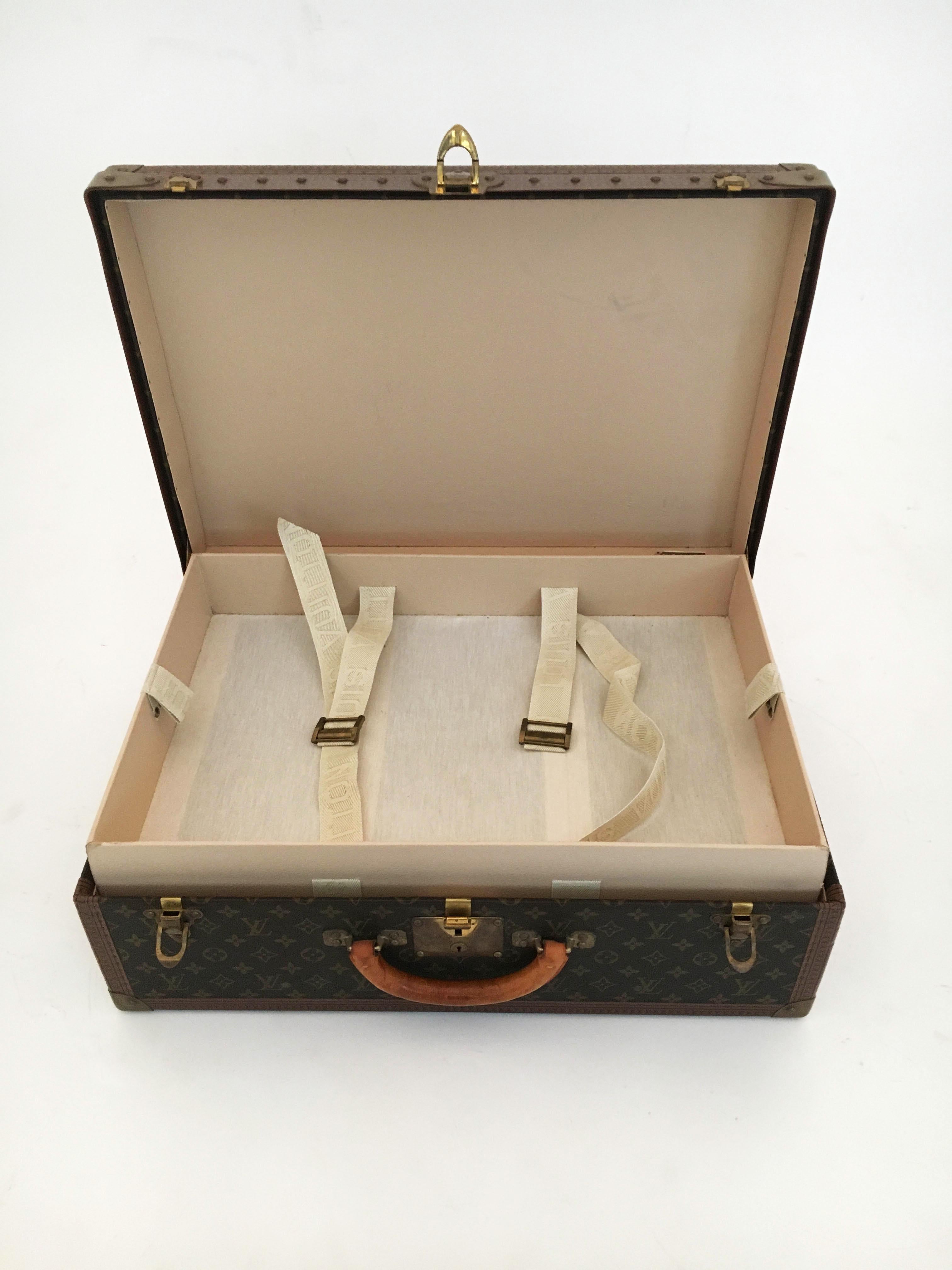 Brass Louis Vuitton Monogram Canvas Alzer Suitcase Trunk Collection 