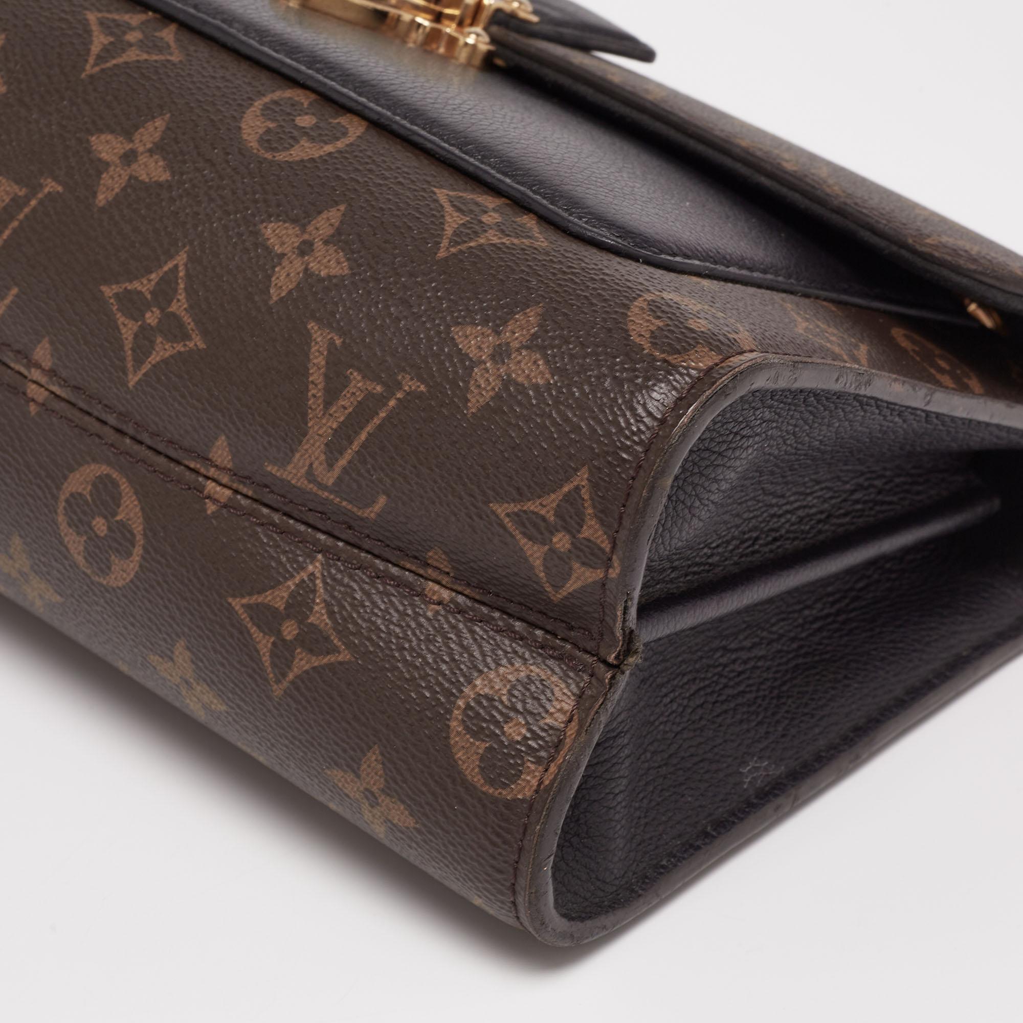 Louis Vuitton Monogram Canvas and Black Leather Victoire Bag 1