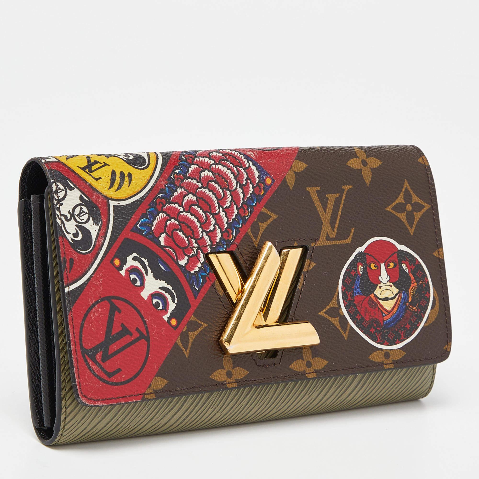 Louis Vuitton Monogram Canvas and Epi Leather Kabuki Twist Wallet For Sale 7