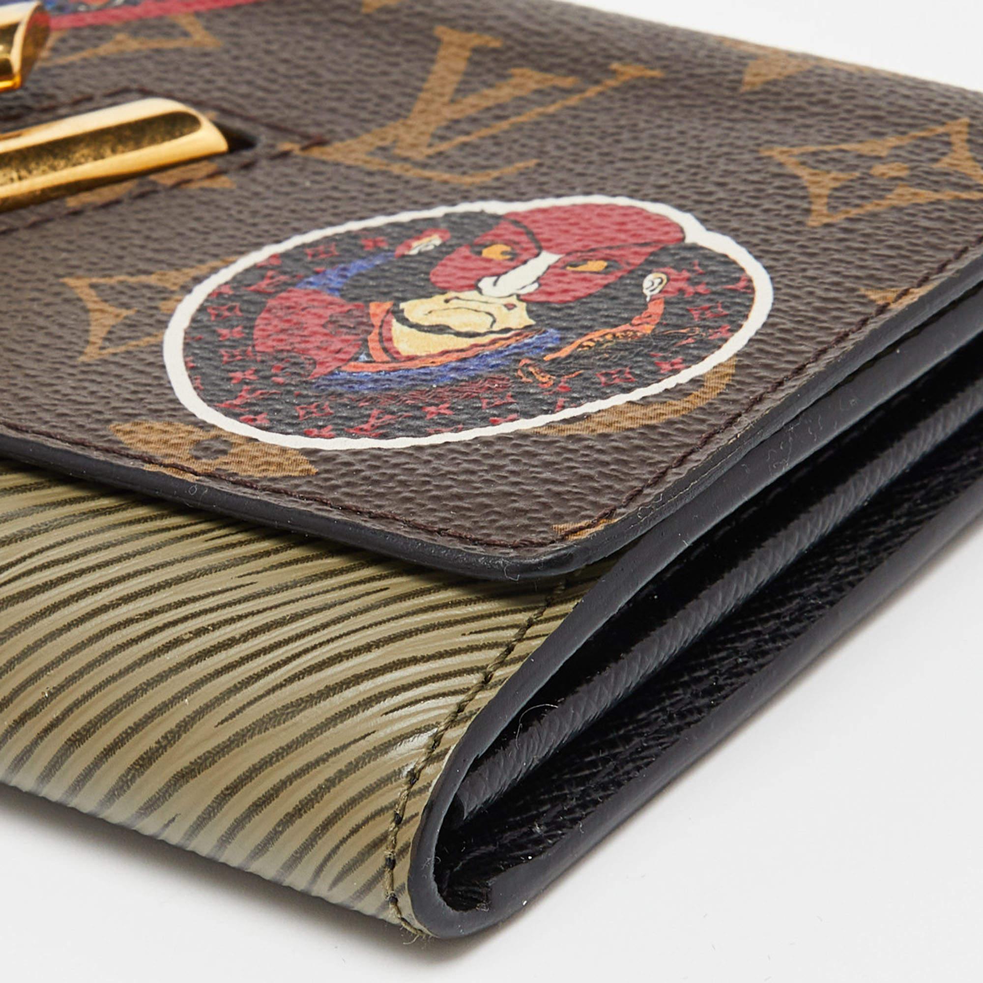 Louis Vuitton Monogram Canvas and Epi Leather Kabuki Twist Wallet For Sale 1